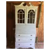 Blue wood secretary / hutch
