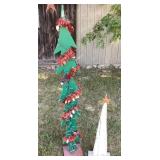 Wood Christmas Trees, green one is 63' tall