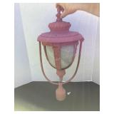 Cast metal light post lantern, 12x28'