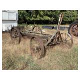 Steel wheeled wagon frame