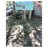 Mailbox & metal post, 53' long post