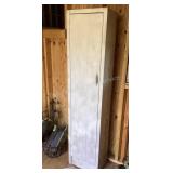 White metal cabinet, 14 1/2x63 1/2' tall x 11'