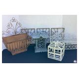 Wall planter boxes, lantern, grates & iron