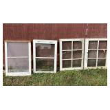 4 vintage windows