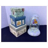 Pooh Bear anniversy clock & nesting box set