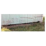 3 piece metal train yard decor