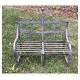 Small Metal decorative bench, 20' wide