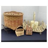 Hand made baskets, metal baskets and more