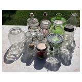 Vintage canning jars & more