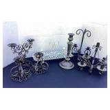 7 metal candlesticks
