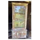 Wood Primitive Cabinet with shelves