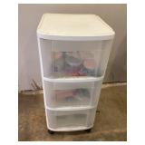 3 drawer organizer & contents, 12 1/2x15 3/4x26