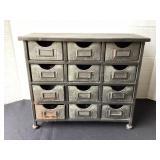 Metal organizer with hardware, 14 1/2x6 1/2x12