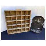 Drawer knick knack shelf & tin candle holder