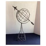 Decorative Metal Armillary Sphere, 23' tall
