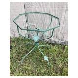 Iron accent table, no top, 16.75x16.5x23' tall
