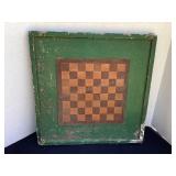 Folk art checkerboard, chippy paint and all, 21'