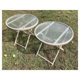 Folding patio accent tables, 20x18' tall