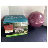 9' gazing globe & new landscape lights