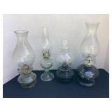 4 oil lamps, 11-15' tall