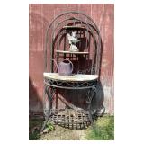 Metal garden shelf, 36 1/2x74' tall x 19 1/2' deep