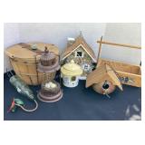 Stone birdhouse, decorative birdhouses,