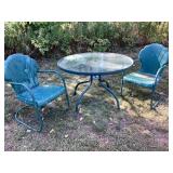 Patio table & vintage chairs
