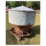 Large galvanized Big & Low hog feeder
