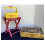 1965 Coca-Cola crate, 2014 caddy & folding table