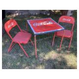 Metal Coca-Cola Table & Chairs