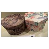 Two hat boxes