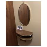 Shelf with mirror