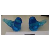 Glass blue birds
