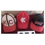 K C and K C Chiefs caps