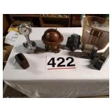 Small globe, car show clock trophy, Aztec wall
