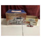 Oval chafing Dish, canned cooking fuel