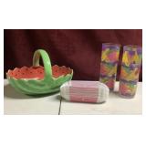 Glass watermelon bowl, Summer cups, Hot Dog