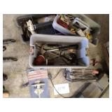 Tool box with tools and 4 amp battery charger