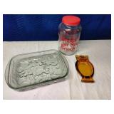 Glass casserole d8sh, glass snack jar, glass owl