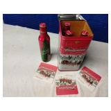 Collectible Budweiser cannisters with beer