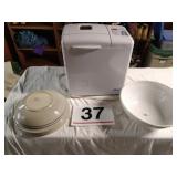 Oster bread machine and Italy made bowl and