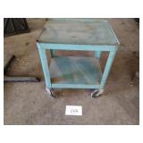 Rolling metal cart