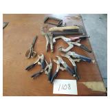 Vise grips, clamp and misc