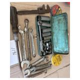 Deep sockets and ratchet, miscellaneous wrenches,