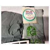 Waterproof golf pants, button, golf bag