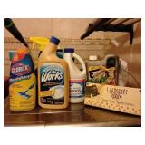 Cleaners and a sign