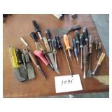 Screwdrivers, cutters, scrapers, etc