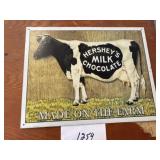 Hersheyï¿½s milk, chocolate metal sign
