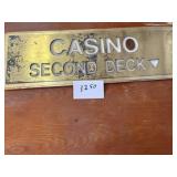 Casino sign metal