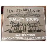 Levi Strauss and Company Wood signDouble sided